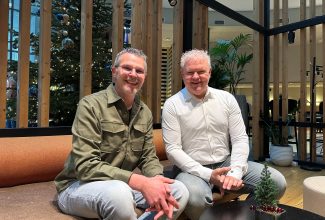 Robert den Ouden van SportStroom en Jan-Willem de Boer van Oostendorp Nederland.